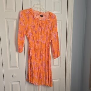 Floral Orange Dress